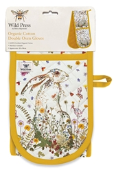 Wild Press Wildflower Hare Double Oven Glove 