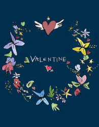 Winged Heart Valentines Day Greeting Card 