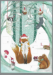 Woodland Animals Advent Christmas Card - CSX86