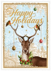 Xmas Deer Postcard 