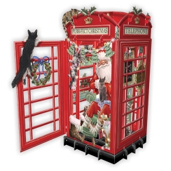 Xmas Phone Home Paper 3D Christmas Card 