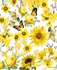 Yellow Butterflies Blank Card 