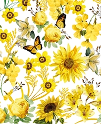 Yellow Butterflies Blank Card 