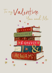 You And Me Books Valentines Day Greeting Card 