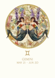 Gemini Zodiac Baby Card 