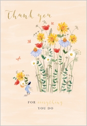 Wildflower Thank You Card