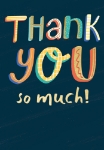 Colorful Text Thank You Card