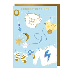 Congratulations Boy Baby Card 