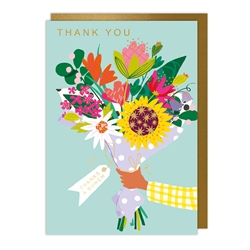 Bouquet Thank You Card 