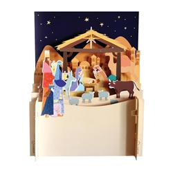 3D Bethlehem Christmas Card Christmas