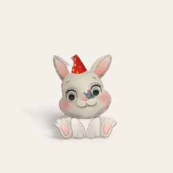 Wobbly Bunny Blank Card