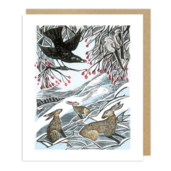Hare in Conversation Christmas Card Christmas