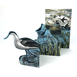 Trifold Avocets Blank Card 