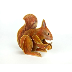 Pop-Out Red Squirrel Blank Card 
