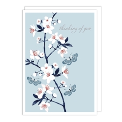 White Flower Friendship Card 