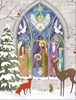 Stained Glass Manger Scene Advent Calendar Christmas