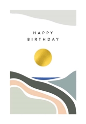 Sun Modern Birthday Card 