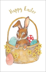 Bunny in Basket Easter Card 