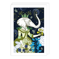 Elephant Lady Blank Card 