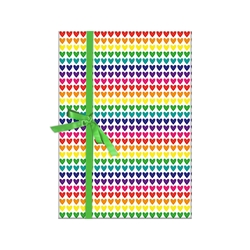 Rainbow Hearts Sheet Gift Wrap 