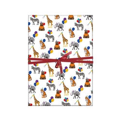 Animals Balloon Sheet Gift Wrap 