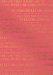 Text on Red Sheet Gift Wrap Christmas