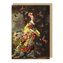 Hummingbird Woman Blank Card 