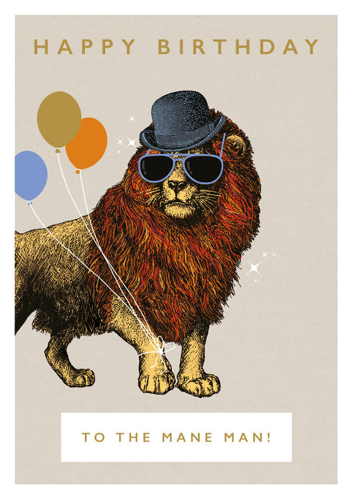 Lion Birthday Card