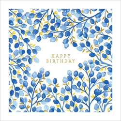 Blueberries Birthday Card 