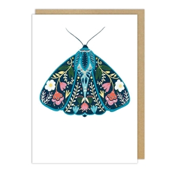 Embossed Moth Blank Card 