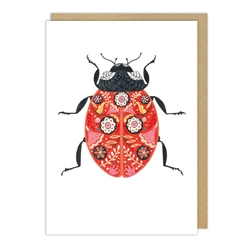 Embossed Ladybug Blank Card 