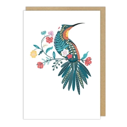 Embossed Parrot Blank Card 