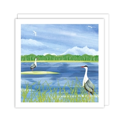 Cranes Lake Blank Card 