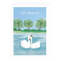 Swans Anniversary Card 
