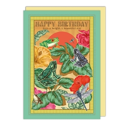 Frog Party Birthday Card 