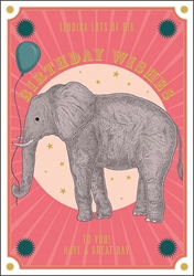 Elephant Birthday Card 