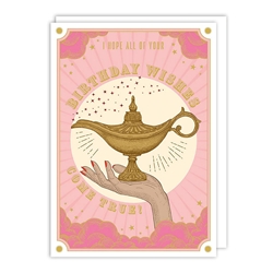 Genie Lamp Birthday Card 