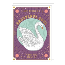 Swan Beautiful Soul Birthday Card 