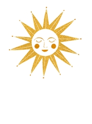 Gold Sun Blank Card
