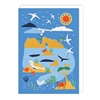 Blue Seashore blank Card 