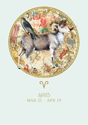 Aries Zodiac Baby Card