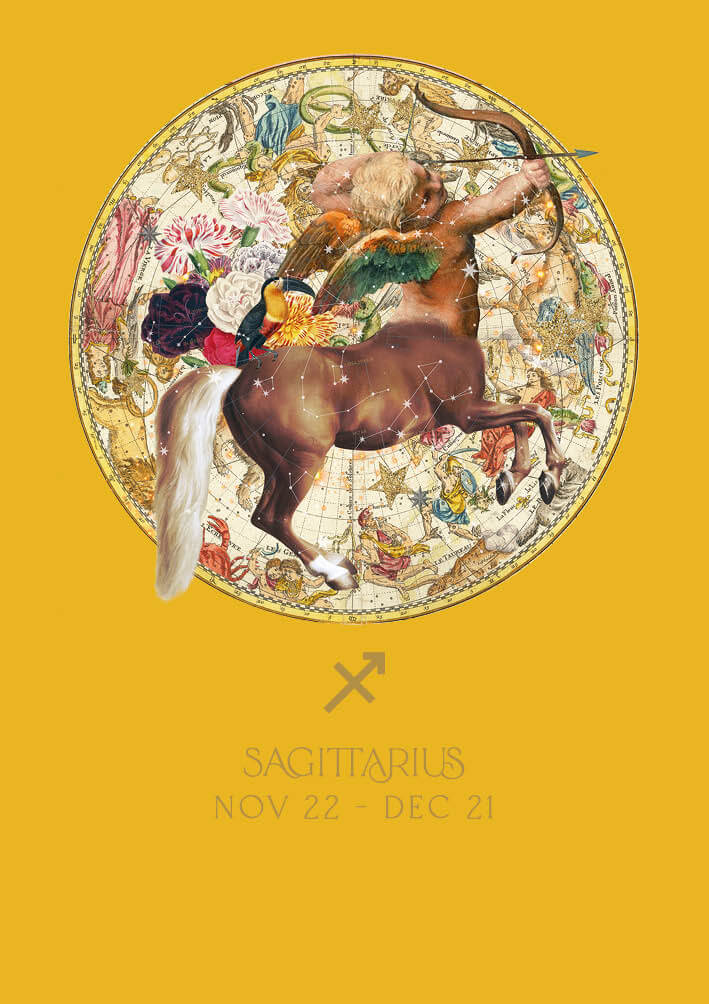Sagittarius Zodiac Baby Card