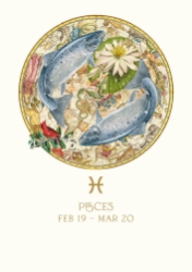 Pisces Zodiac Baby Card