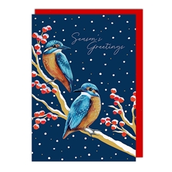 Birds on Holly Branch Christmas Boxed Cards Christmas