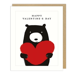 Bear Heart Valentines Day Card 