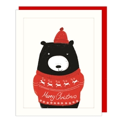 Bear Sweater Christmas Card Christmas