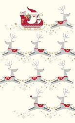Reindeer Sleigh Christmas Card 