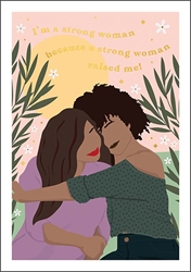Strong Woman Mothers Day Card 