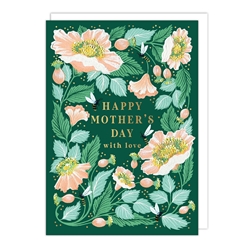 Peach Flowers Mothers Day Card 