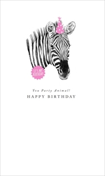 Zebra Birthday Card 